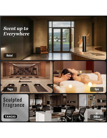 Difusor de Aceite Esencial TANOXI 100ml Control Remoto Negro
