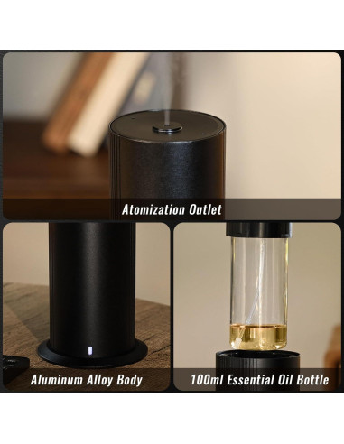 Difusor de Aceite Esencial TANOXI 100ml Control Remoto Negro