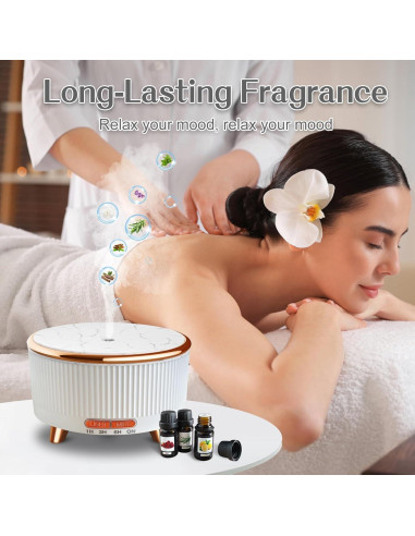 Difusor de Aceite Esencial Roonbo 500ml con 7 Luces y 3 Modos