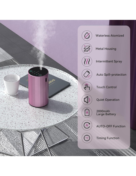 Difusor de Aceite Esencial Sin Agua INXDOLHOM Rosa 20ml