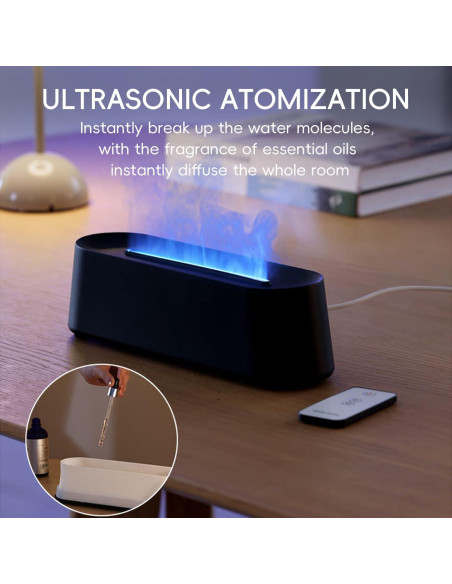 Difusor de Aceite Esencial Yaledi 250ml Chimenea Control Remoto