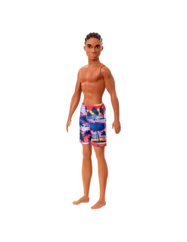 Muñeca Ken de Playa Mattel con Traje de Baño Tropical 3-8 Años
