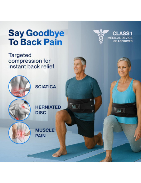 Faja de Soporte Lumbar Modvel para Dolor de Espalda Baja - M