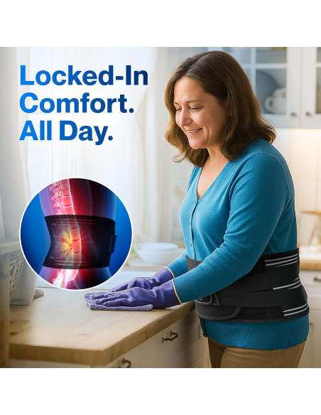 Faja de Soporte Lumbar Modvel para Dolor de Espalda Baja - M