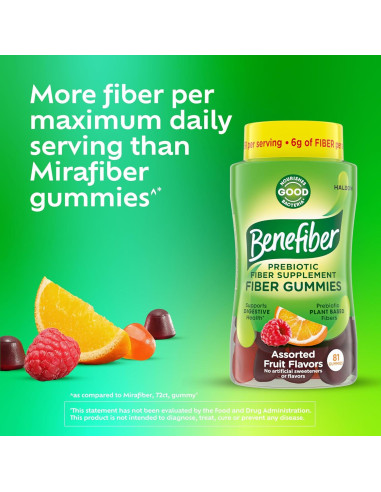 Gomitas de fibra prebiótica Benefiber 81 unidades sabor frutas