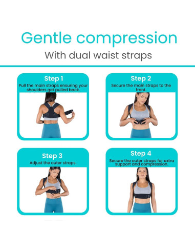 Corrector de Postura Vive Health - Faja Ajustable para Espalda