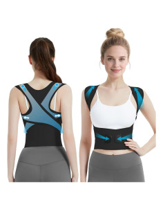Corrector de Postura LuxuMach Negro Mediano Ajustable Espalda