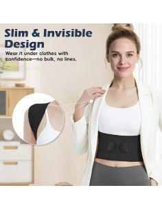 Corrector de Postura LuxuMach Negro Mediano Ajustable Espalda 2