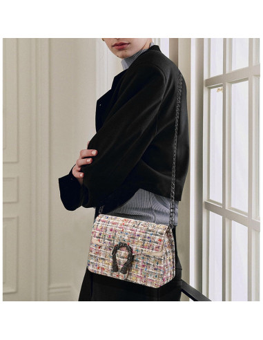 Bolso Cruzado de Hombro Blisfulady para Mujeres 20x6x14cm