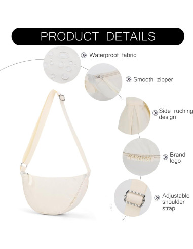 Bolsa Cruzada Pequeña BESMART de Nylon Impermeable 25.4x17cm