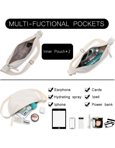 Bolsa Cruzada Pequeña BESMART de Nylon Impermeable 25.4x17cm