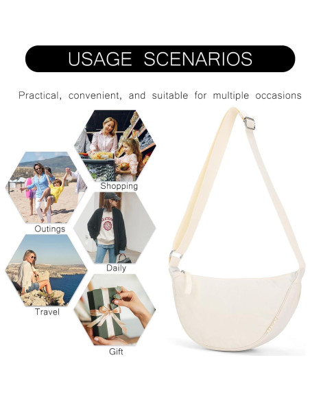 Bolsa Cruzada Pequeña BESMART de Nylon Impermeable 25.4x17cm