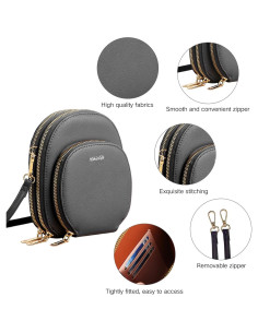 Bolso Cruzado Pequeño de Cuero Vegano Endaycon Negro 2