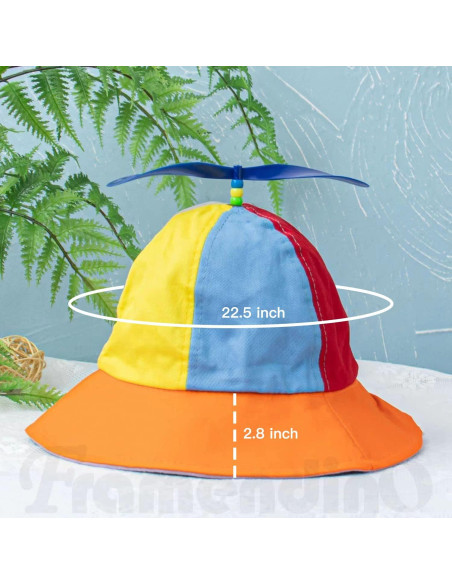 Sombrero de Pescador Framendino con Hélice Arcoíris 57 cm