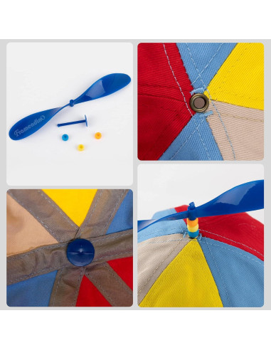 Sombrero de Pescador Framendino con Hélice Arcoíris 57 cm