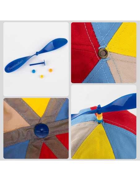 Sombrero de Pescador Framendino con Hélice Arcoíris 57 cm