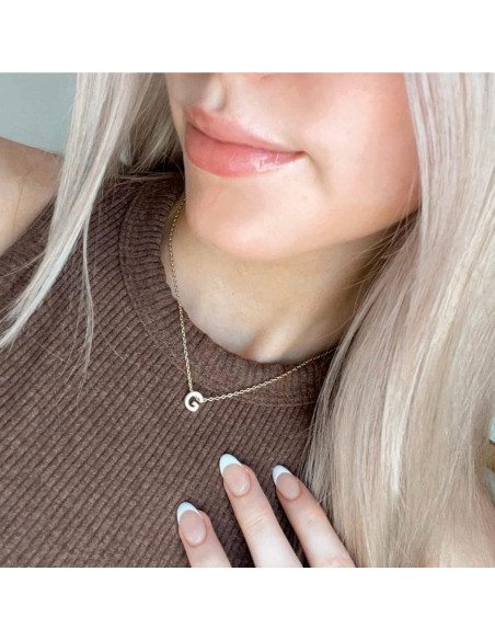 Collar Inicial Dainty de Oro 14k para Mujeres - Regalo Personalizado Collar Inicial Dainty de Oro 14k para Mujeres - Regalo Personalizado