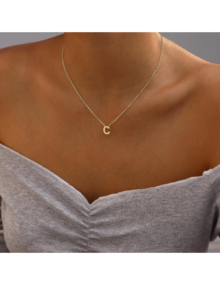 Collar Inicial Dainty de Oro 14k para Mujeres - Regalo Personalizado Collar Inicial Dainty de Oro 14k para Mujeres - Regalo Personalizado