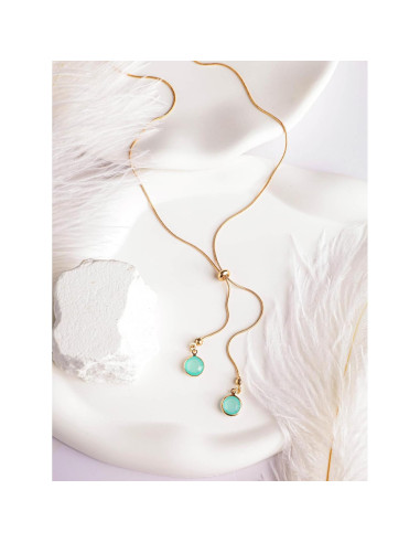 Collar Y con encanto de serpiente dorada MINACHI para mujeres