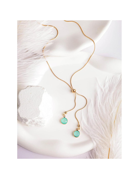 Collar Y con encanto de serpiente dorada MINACHI para mujeres Collar Y con encanto de serpiente dorada MINACHI para mujeres