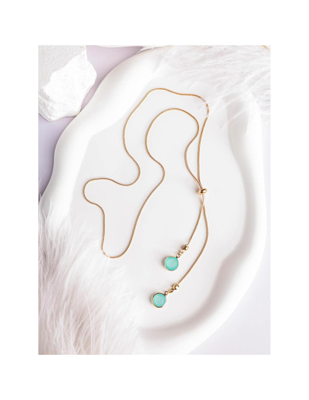 Collar Y con encanto de serpiente dorada MINACHI para mujeres Collar Y con encanto de serpiente dorada MINACHI para mujeres