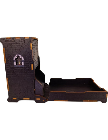 Torre de Dados D&D FOXBITE Madera Natural Plegable 25x10x10cm