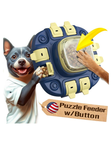 Juguete de Rompecabezas para Perros KADTC 2 en 1 Alimentador Lento