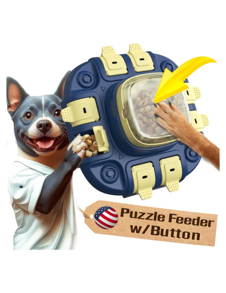 Juguete de Rompecabezas para Perros KADTC 2 en 1 Alimentador Lento