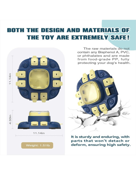 Juguete de Rompecabezas para Perros KADTC 2 en 1 Alimentador Lento