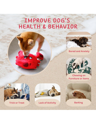 Juguete Puzzle para Perros Pawfoo Lab Cangrejo 4 en 1