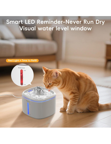 Fuente de Agua Automática para Gatos AIAUON W01 Pro 2.5L