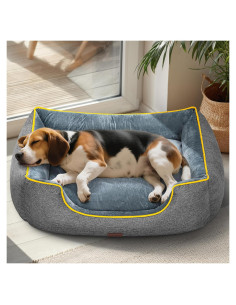 Cama Ortopédica Grande para Perros MellowMates 91x69cm Gris