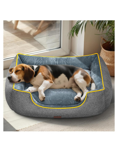 Cama Ortopédica Grande para Perros MellowMates 91x69cm Gris
