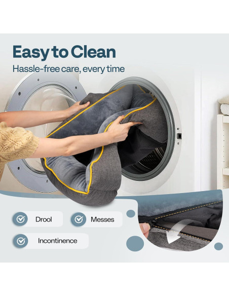 Cama Ortopédica Grande para Perros MellowMates 91x69cm Gris