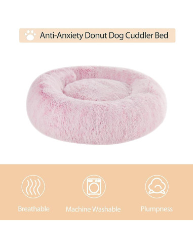 Cama para Perros WNPETHOME 76 cm Rosa Claro Antiestrés