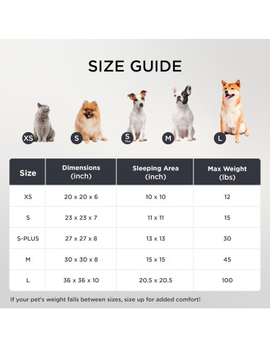 Cama Donut Pequeña Bedsure 58.4 cm Crema Antideslizante