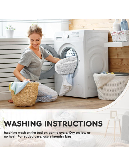 Cama para Perros y Gatos Sweetcrispy Donut 61 cm Gris