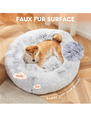 Cama para Perros y Gatos Sweetcrispy Donut 61 cm Gris