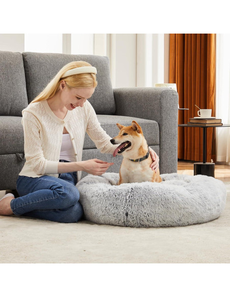 Cama para Perros y Gatos Sweetcrispy Donut 61 cm Gris