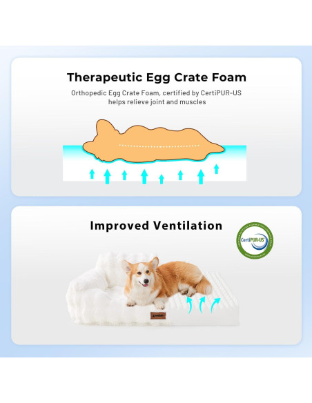 Cama para Perros ZOMISIA Sofá Ortopédico Grande 88.9x63.5cm