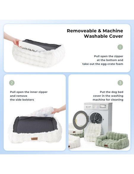 Cama para Perros ZOMISIA Sofá Ortopédico Grande 88.9x63.5cm