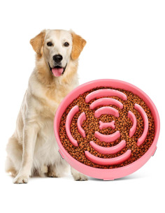 Cuenco Antiahogo para Perros Grandes JASGOOD Rosa 25 cm