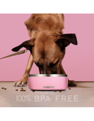 Tazón de Alimentación Lenta para Perros FAHRMOSIS 32 Oz Rosa