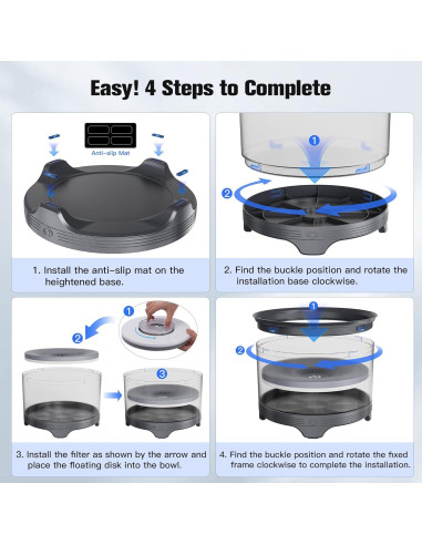 Cuenco de Agua para Perros UPSKY 5.5L Antideslizante