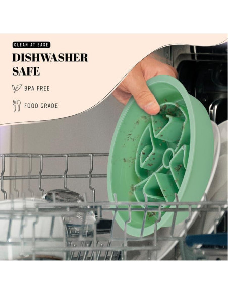 Comedero Lento AVERYDAY 2.5 Tazas para Perros Grandes Verde