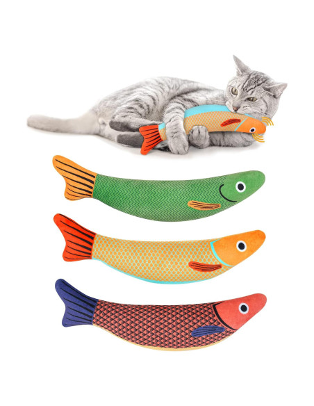 Juguete Interactivo para Gatos WONOWPA 3PCS con Hierba Gatera