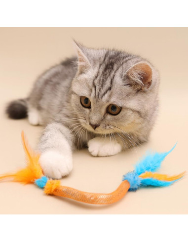 Juguetes para Gatos Coivnl - Paquete de 2 Plumas 50cm