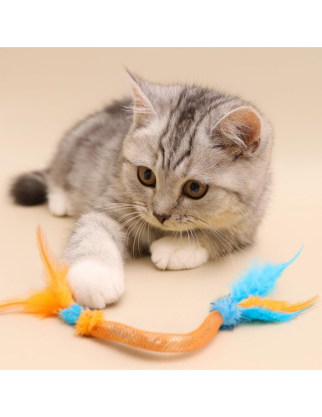 Juguetes para Gatos Coivnl - Paquete de 2 Plumas 50cm