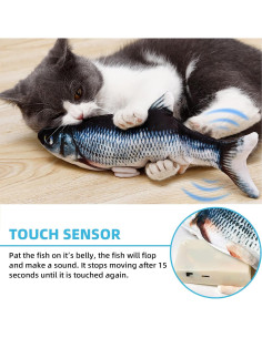 Juguete Interactivo para Gatos Tocirelo Pez Floppy 27.94 cm 2