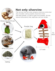 Juguetes Interactivos para Gato Miwoowim - 3 Peces de Silvervine 2